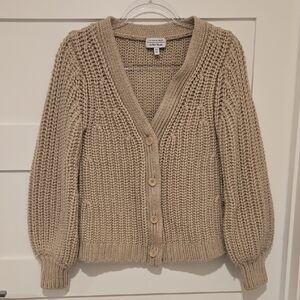 & other Stories Chunky Textured Knit Cardigan in Beige